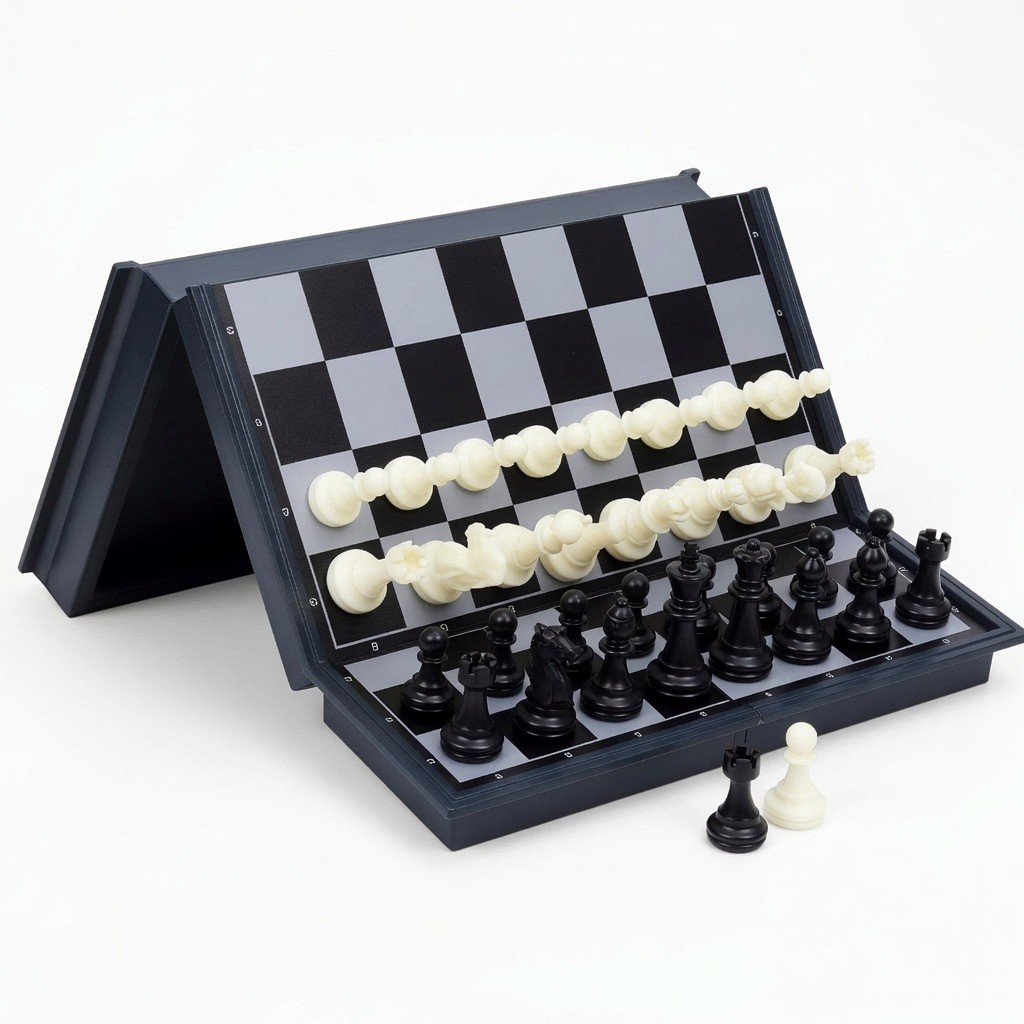 Plastic Magnetic Chess Board Game | Foldable Travel Chess Set for Kids & Beginners