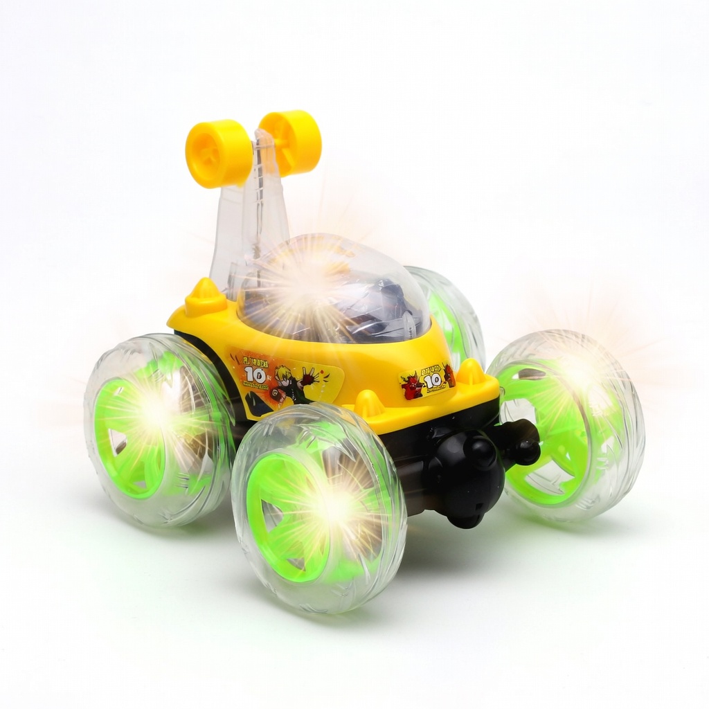 360 Degree Stunt RC Car Big Size | LED Rotating Remote Control Stunt Vehicle for Kids