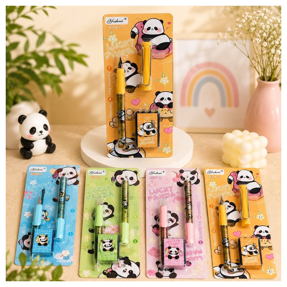 Panda Fountain Pen – Cute Stationery Writing Pen for Kids