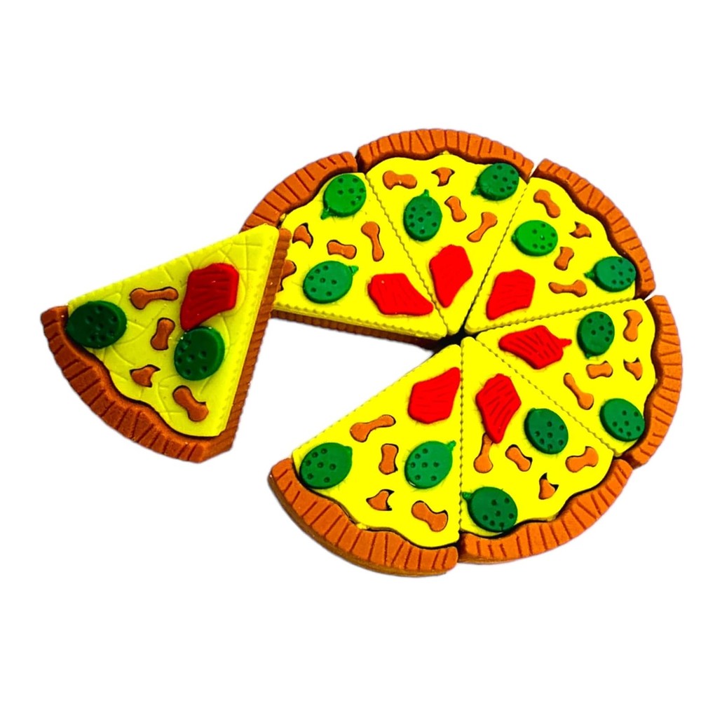 Pizza Shape Eraser – Cute Food Theme Stationery for Kids